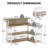 L-Shaped Home Bar Unit With Stemware Racks And LED Light, Bar Table With Storage