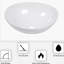 Lavabo de salle de bain ovale en céramique blanche 16 x 13 pouces - Teinture, incontournable et élégant