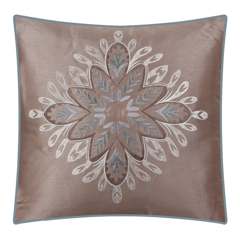 California King Aqua and Brown Reversible Microfiber Comforter Set