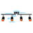 LED Adjustable 4-Head Ceiling Track Spotlight Dimmable, 5 Color Temperatures Selectable-105623030