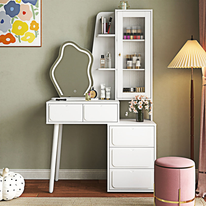 Vanity Table With Mirror And Lights