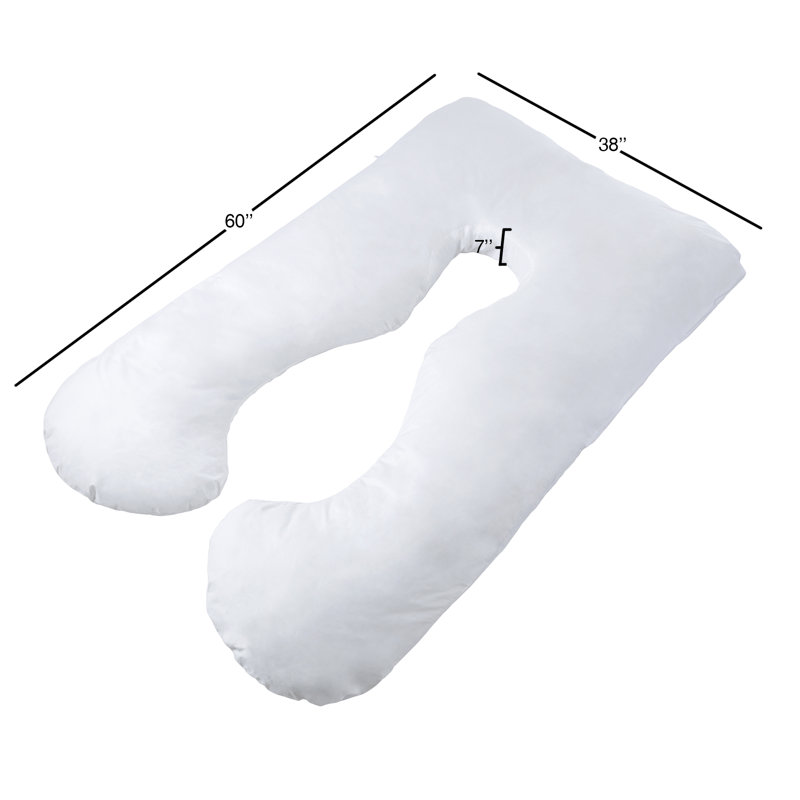 Full Body Pillow for Pregnancy - Maternity Pillow with Contoured U-Shape for Comfort, Alignment, and Support in Bed or Nursing by Bluestone 