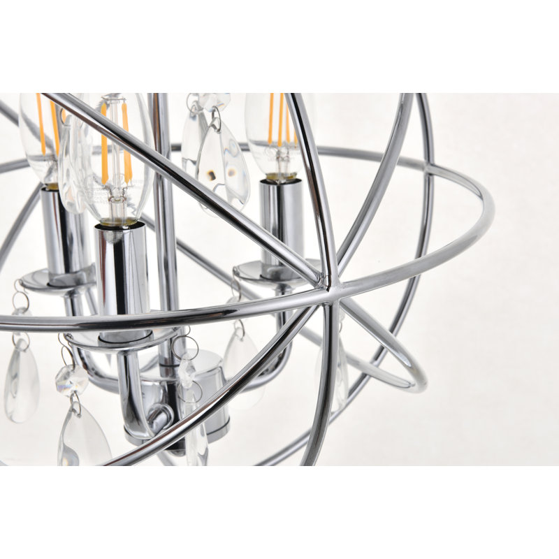 Luminaire suspendu Mayo, Chrome, 3 lumières, H 13,6 po x l 12 po x P 12 po