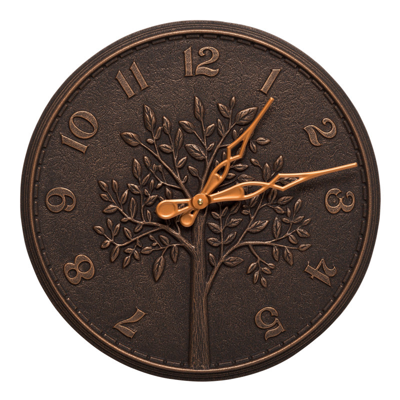 Horloge murale arbre de vie 16 po, Bronze huilé