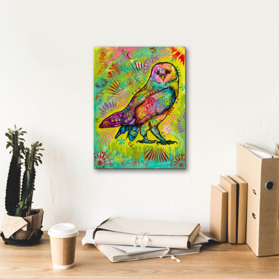 «Owl Strut» par Dean Russo, art mural sur toile