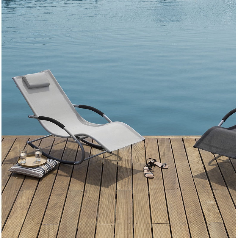 Caruthers 149cm Long Single Chaise, Grey