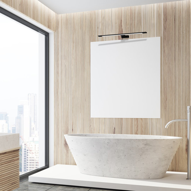 Alrai Vanity Light, Black, 4cm H x 60cm W x 11.5cm D