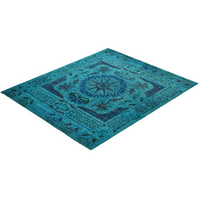 Tapis vert en laine 8 pi 3 po x 9 pi 8 po Huckstep