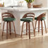 Tabourets de comptoir pivotants modernes (ensemble de 3)