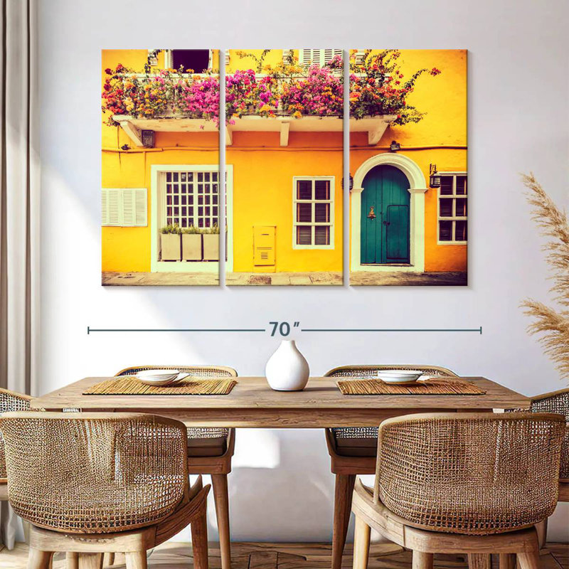 Lilie Traditional Colombian Building, 36" H x 57" W