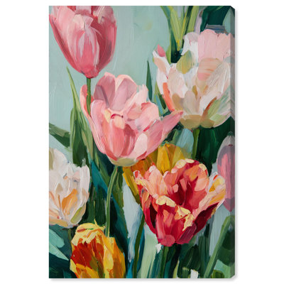 «Spring Tulips II», impression sur toile par Art Remedy, cadre noir, 10 x 15
