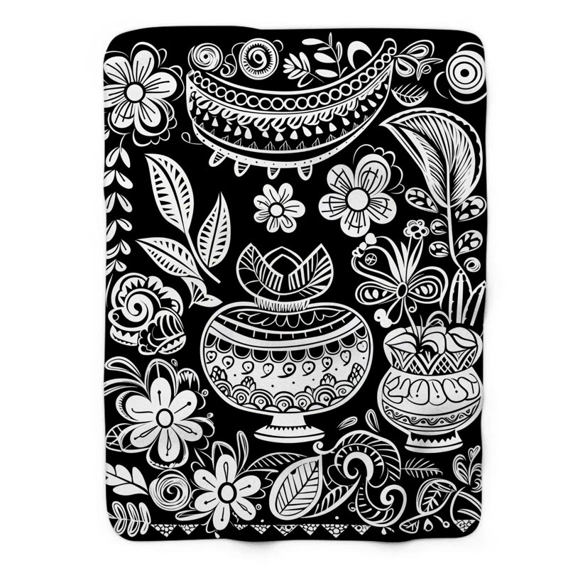 Jeté gris anthracite - 1 pièce Sherpa Bl Charcoal, L 60 po x L 80 po