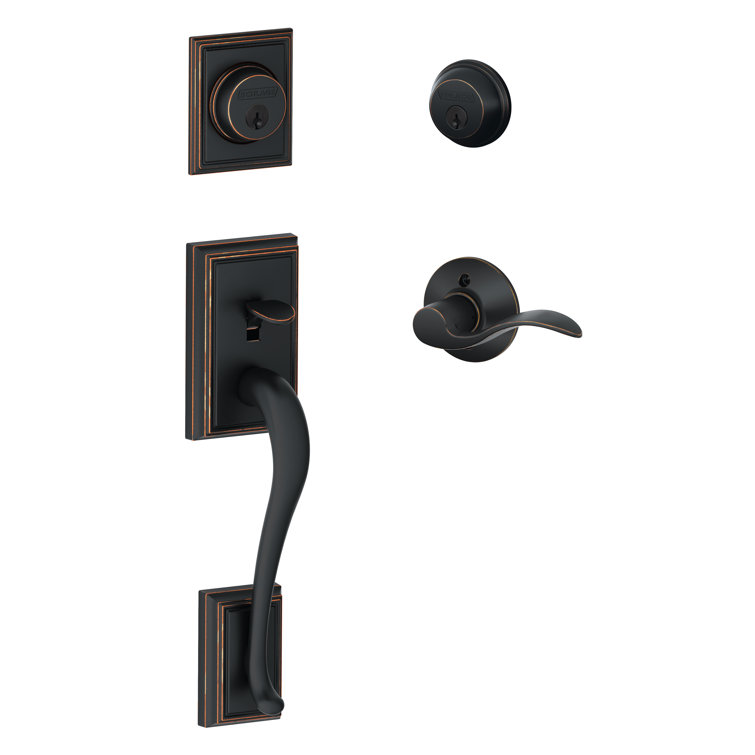Addison Handleset with Deadbolt and Accent Door and Rosette