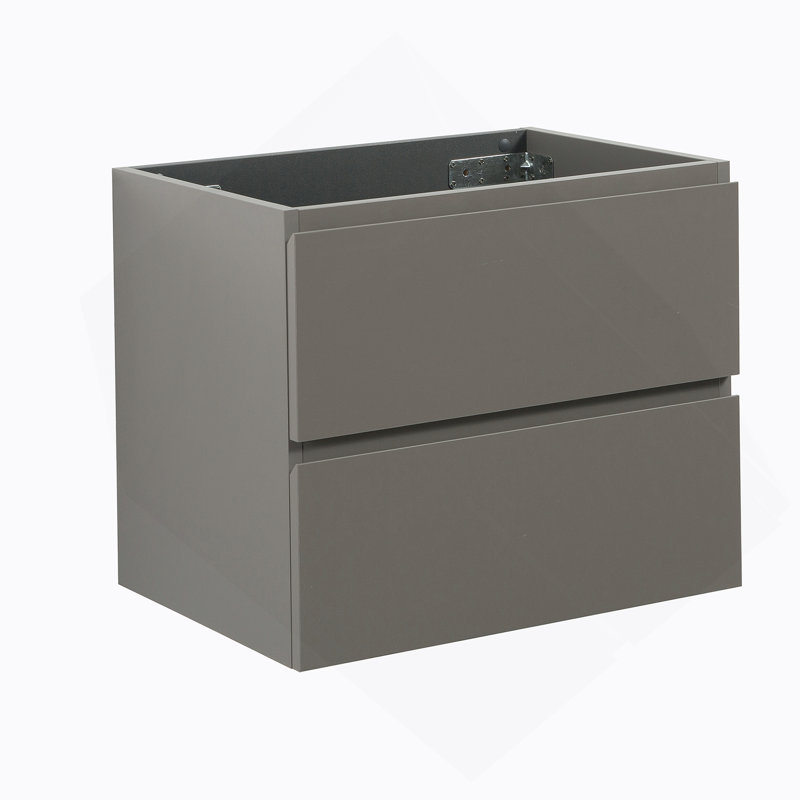 Armoire murale SANS lavabo, avec deux tiroirs, Gris