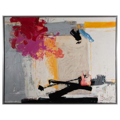 «Yellow Zone» par Robert Robinson - Peinture sur toile à cadre flottant