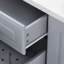 Îlot de cuisine 50,7 po avec rangement, poubelle inclinable et organisateur d'armoire escamotable, îlot de cuisine sur roulettes à 5 roulettes avec abattant, 2 tiroirs, 1 porte-133412854