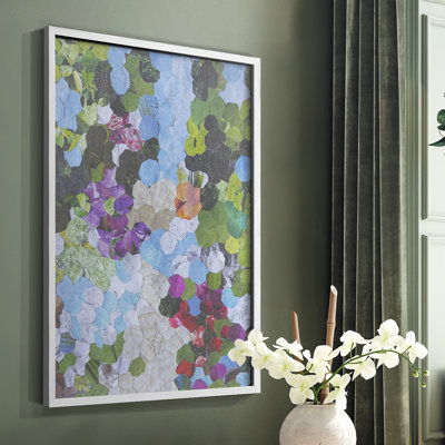 Iris Garden Framed Print - Solid Wood