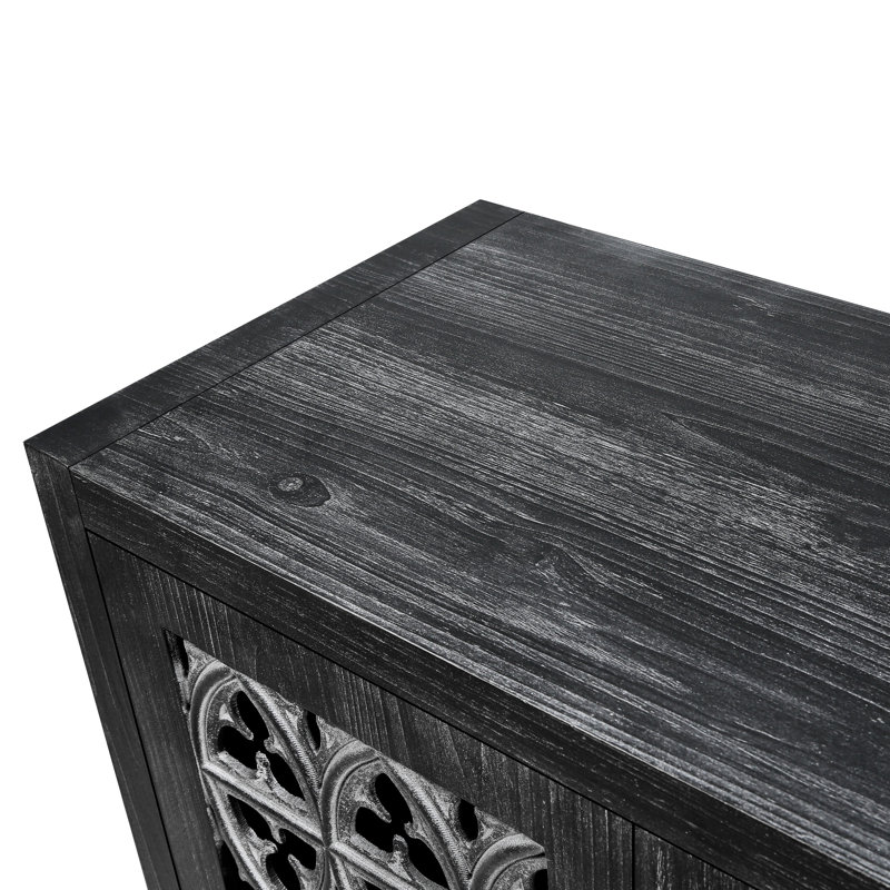 Armoire antique Hollow, Noir antique