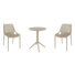 Ensemble bistro 3 pièces avec chaises empilables l 23,6 po Farrah
