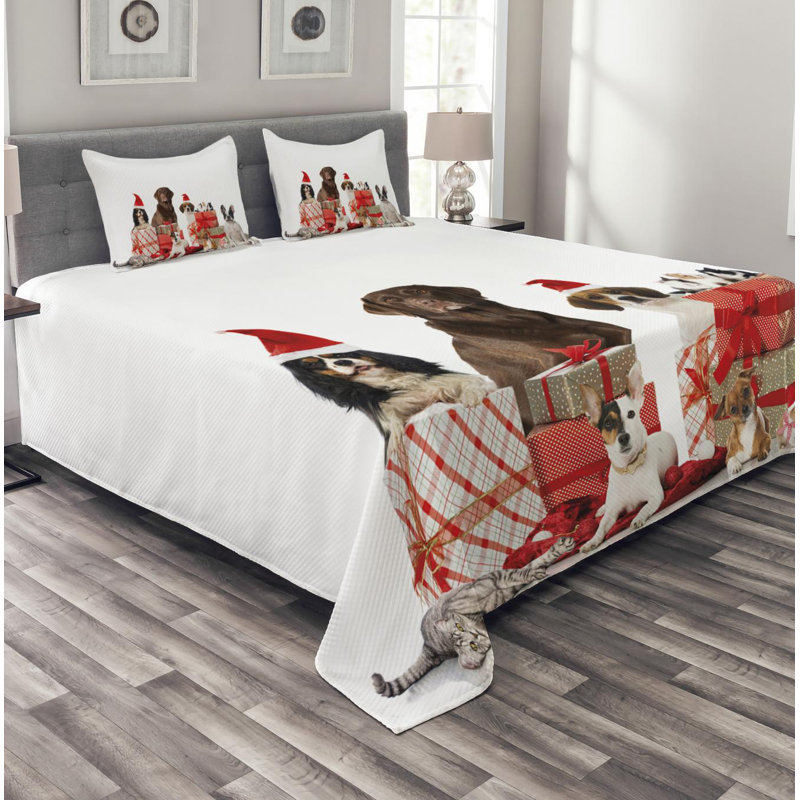 Farmhouse / Country Polyester Coverlet, King Coverlet + 2 Shams