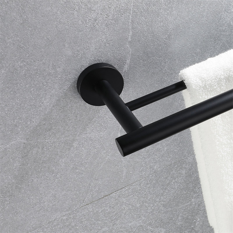 Ensemble de quincaillerie de salle de bain 4 pièces, Noir mat