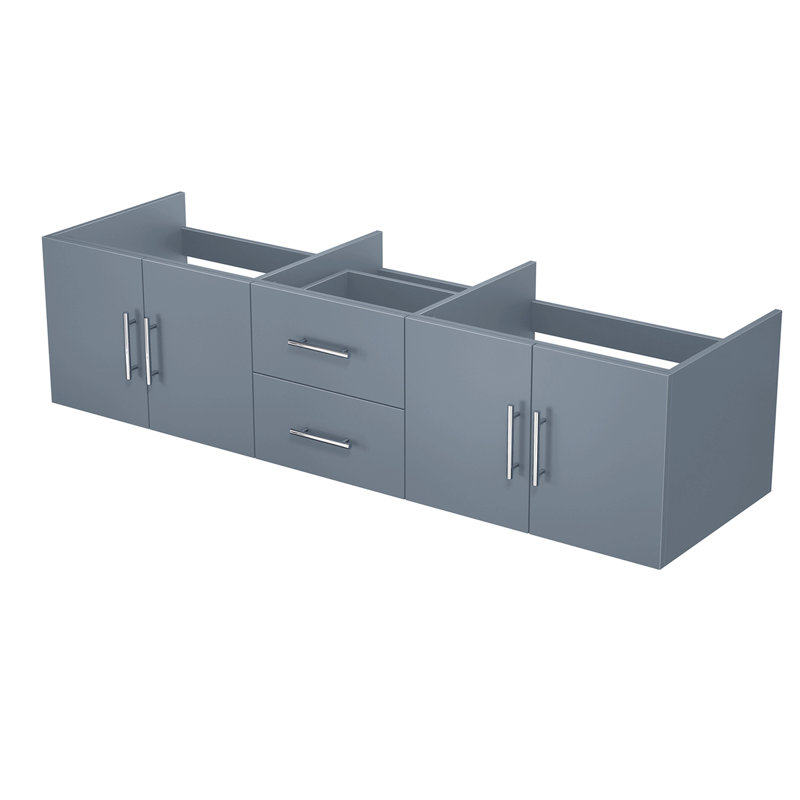 Meuble-lavabo double 72 po X P 22 po D pour une utilisation quotidienne, Gris