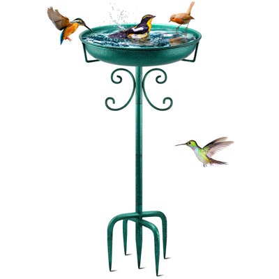 Bain pour oiseaux en métal 35 pouces pour l'extérieur