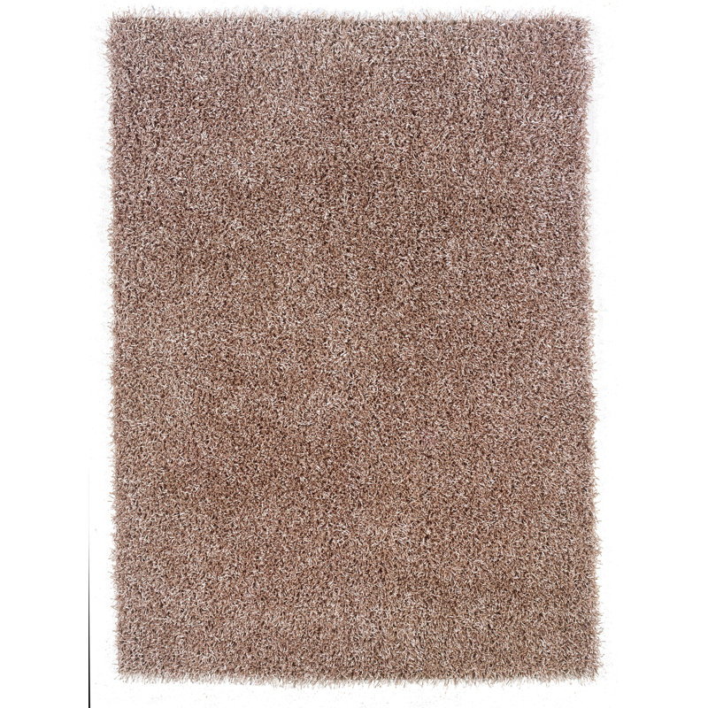 Tapis touffeté à la main couleur champagne, Rectangle 8 pi x 10 pi