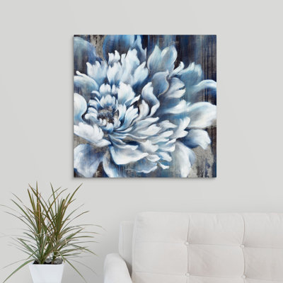 « indigo fleur iv », reproduction d’art sur toile