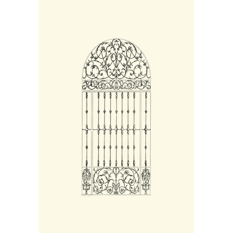 Wrought Iron Gate III - Wrapped Canvas Graphic Art, 30cm H x 20cm W x 3.8cm D