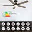 Ventilateur de plafond intelligent 52 po avec télécommande et ensemble d'éclairage inclus-71418179