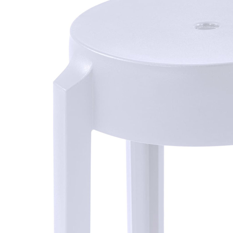 Lonny Plastic Accent Stool, White