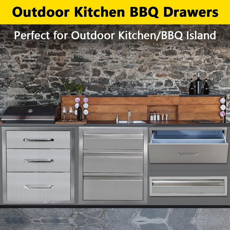 Outdoor Kitchen Drawer 30" W X 10" H X 23" D
