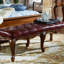 Banc rembourré en cuir véritable Ashmin