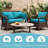 Cartert 8 Pcs Outdoor Cushion Covers Set For Outdoor Cushions and Patio Furniture Cushions Cover, Only Covers -312374575