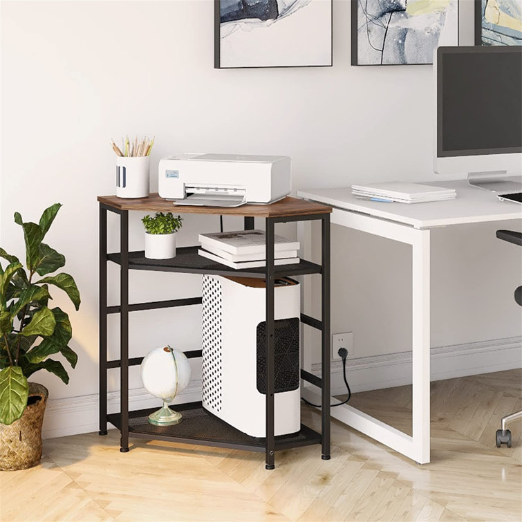 96.9 Double Computer Desk with Printer Shelf, Extra Long Two