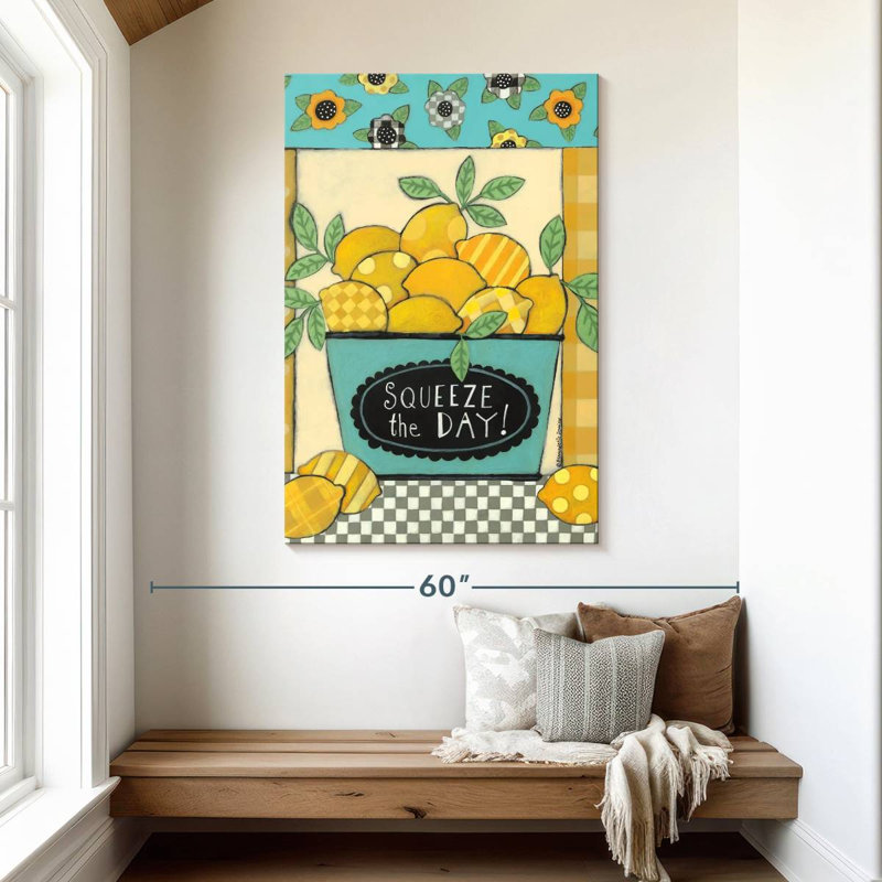 Yarlin Lemon Squeeze The Day, 48" H x 32" W