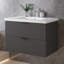 790 mm Wall Mounted Combined Vanity Unit with Integrated Resin Basin