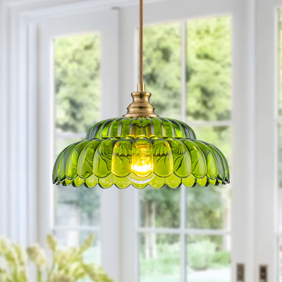 1-Light Single Novelty Glass Pendant