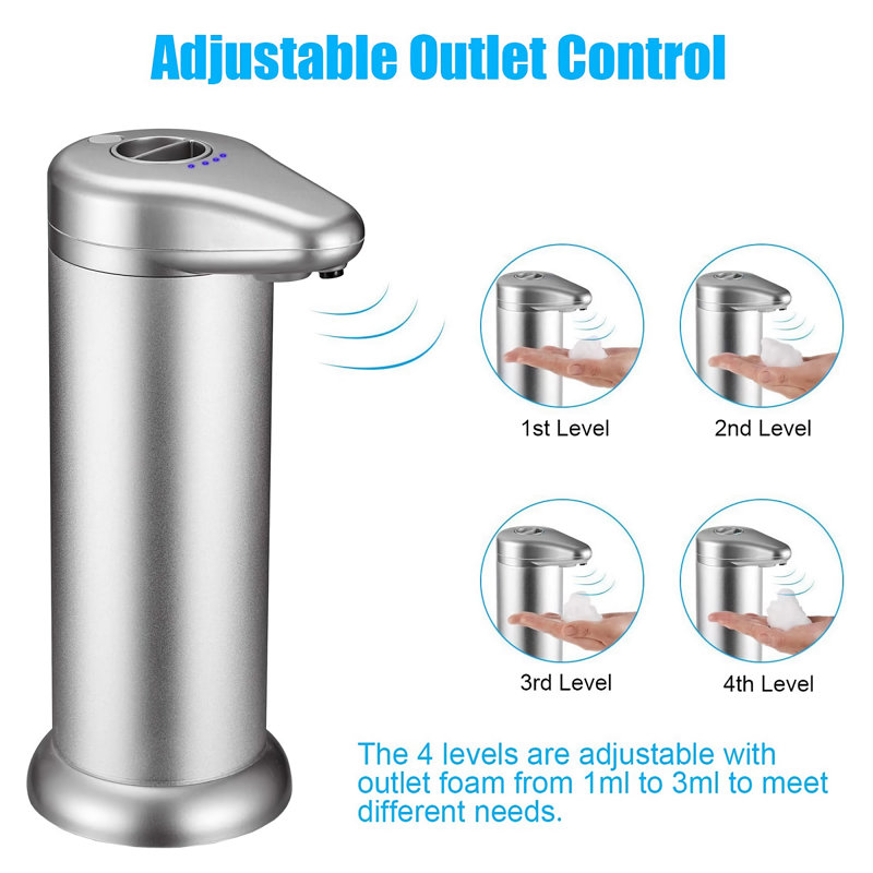 Intexca Automatic Soap Dispenser, 300ml Infrared Motion Sensor, Foam Soap for Home, Kitchen, Bathroom
