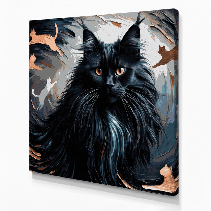 «Cats Chantilly», art mural sur toile Tiffany, H 32 po x l 32 po
