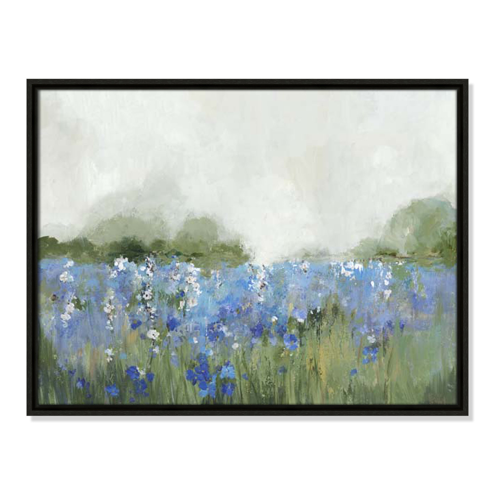 Meadows Bluebels Field "Meadows Bluebells Field" Print, Espresso Framed, 19.5" H x 25.5" W x 2" D