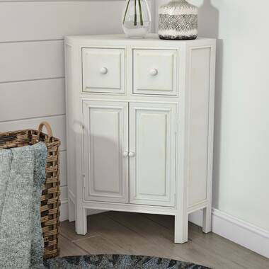 White Seaford 32'' Tall 1 - Door Corner Accent Cabinet <div  class=aod_buynow></div>– Inhomelivings