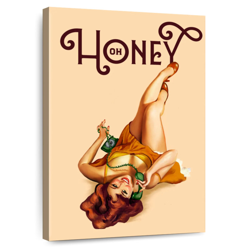 Leisha Oh Honey téléphone gingembre, H 51 po x l 34 po