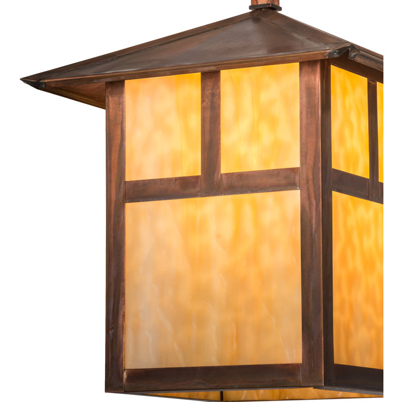 Luminaire suspendu rectangulaire 1 lumières lanterne Wydra
