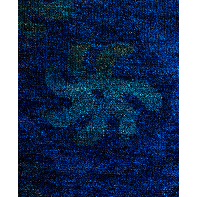 Overdyed Hand-Knotted Wool Modern-Contemporary Purple Area Rug 10' 6" x 14' 2"