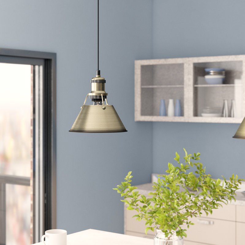 Weatherford 1 - Light Pendant, 130" H x 10" W x 10" D, Chrome, Aged Brass