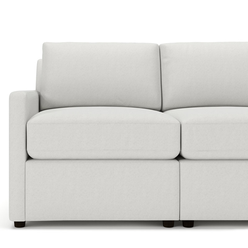 Canapé modulaire 3 pièces 90 "Damari, Natté Macarena beige