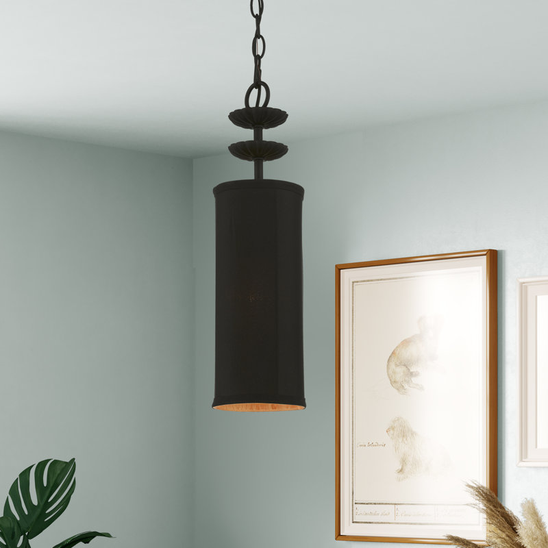 Mini-luminaire suspendu 1 lumière noir