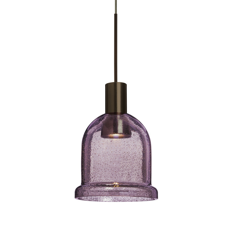 Hannah 1 - Light LED Single Pendant, Bronze, Plum